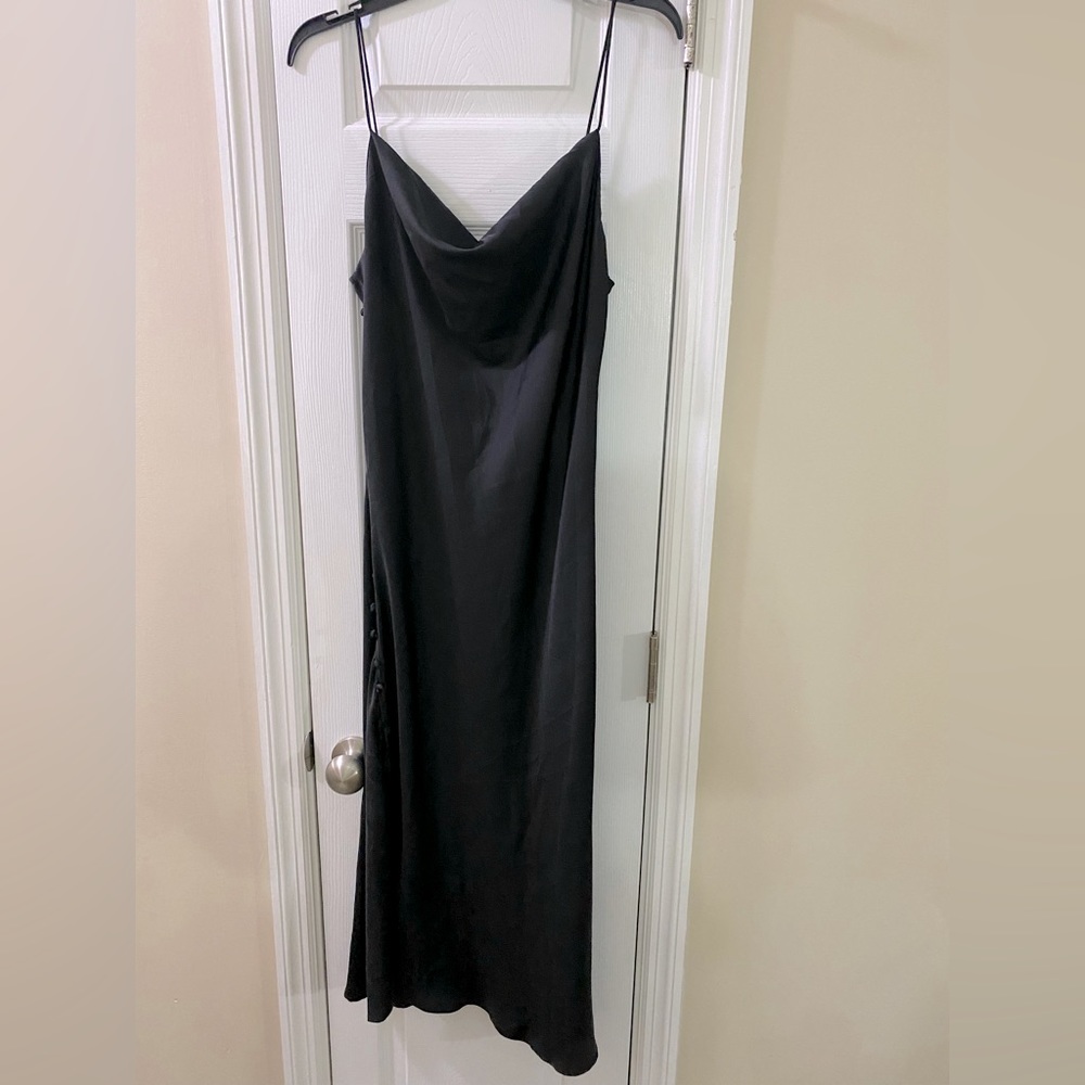 Black silk dress